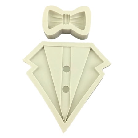 Creative Suit Shirt Bow Shape Fondant Cake Silicone Mold Pastry Chocolate Mould Candy Ice Cube Mold DIY Baking Tool