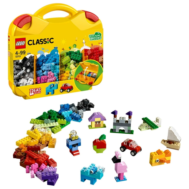 LEGO Classic Creative Suitcase 10713 - Fun Colorful Bricks Container Set  for Kids - Walmart.com