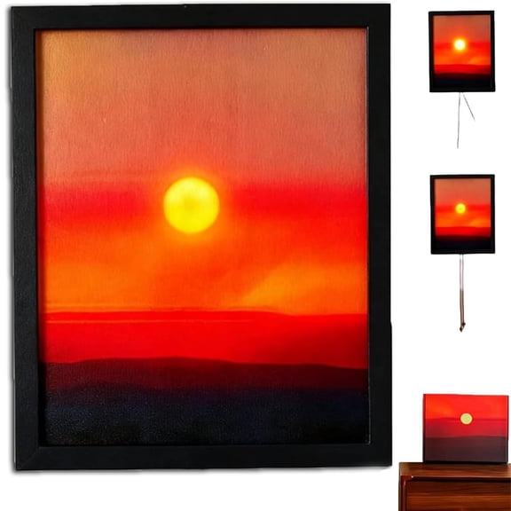 Creative Sunset Hand Pulled Night Light with 3 Brightness Levels, Movable Lights Simulates Sunrise and Sunsets for Home Decoration