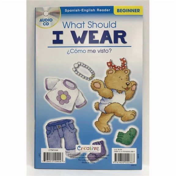 Creative Teaching Materials CTM1044 What Should I Wear & Como Me Visto Spanish-English Book with CD