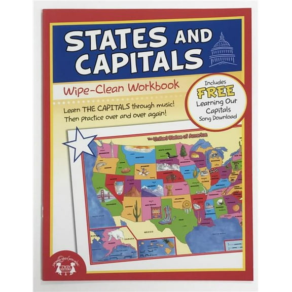 Creative Teaching Materials States & Capitals Wipe Clean Workbook