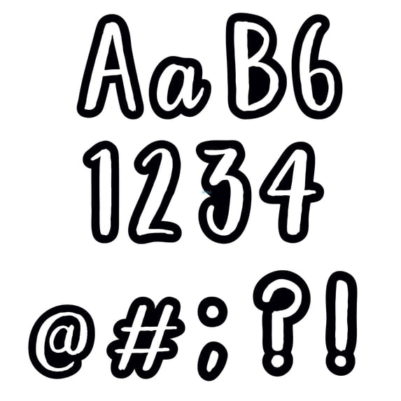 Creative Teaching Press® Bold & Bright Classroom Café 4" Designer Letters, 212 Per Pack, 3 Packs