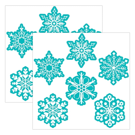 Creative Teaching Press Snowflakes 6" Designer Cut-Outs, 36 Per Pack, 2 Packs