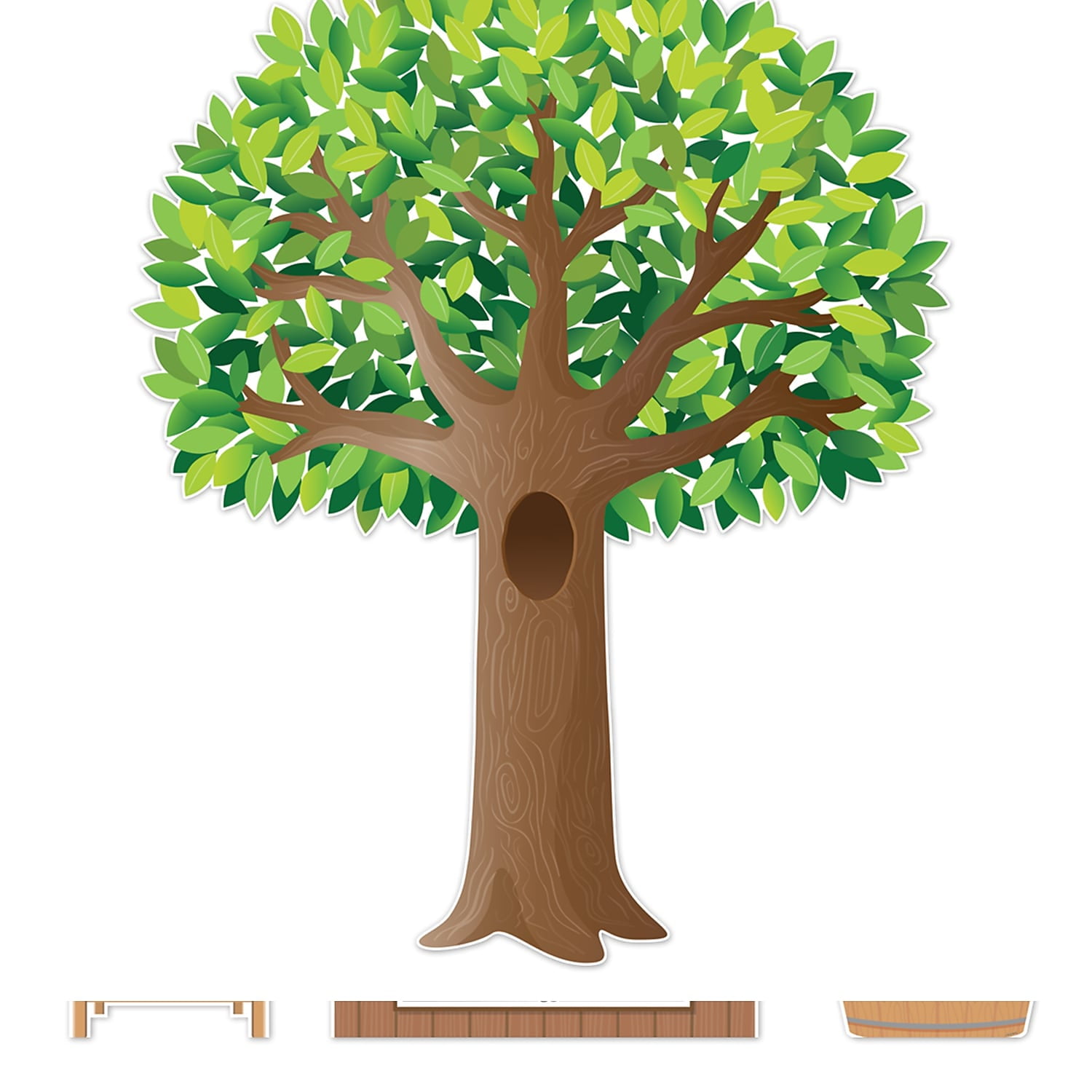 Multicolor Jumbo Tree Bulletin Board Set with Motivational Apples