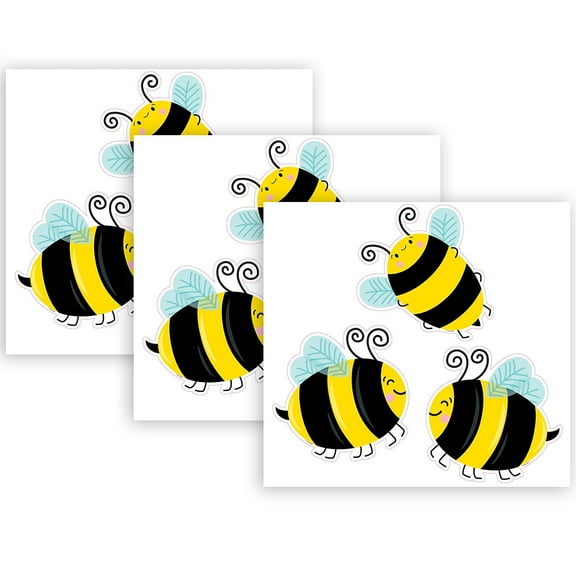 Creative Teaching Press Busy Bees 6" Designer Cut-Outs, 36 Per Pack, 3 Packs
