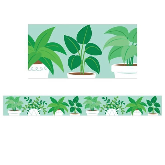 Creative Teaching Press CTP10416 48 ft. Potted Plants Border, Green - Grade K