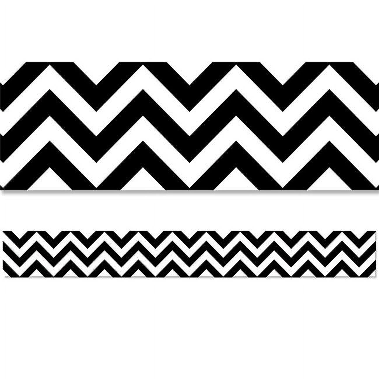 Black and White Chevron Paper Bulletin Board Border