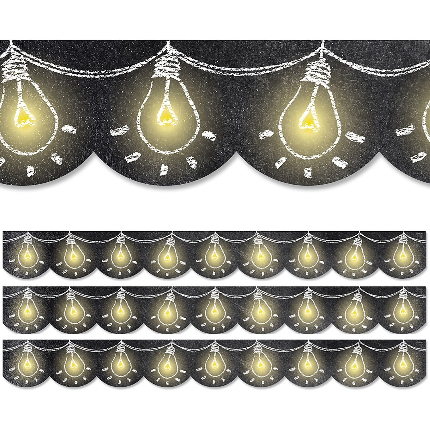 Creative Teaching Press CTP10470-3 48 ft. Lightbulbs EZ Border Trim, Multi Color - Pack of 3