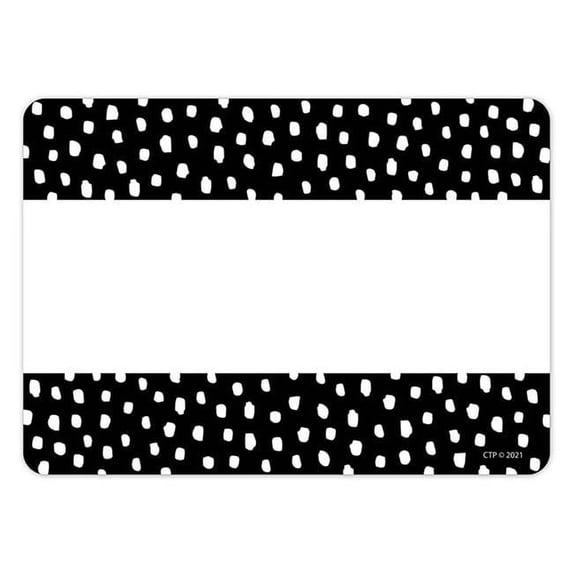 Creative Teaching Press CTP10616 3.5 x 2.5 in. Messy Dots on Black Labels