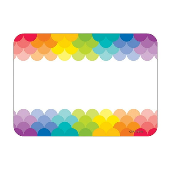 Creative Teaching Press CTP4821 Painted Palette Rainbow Scallops Labels