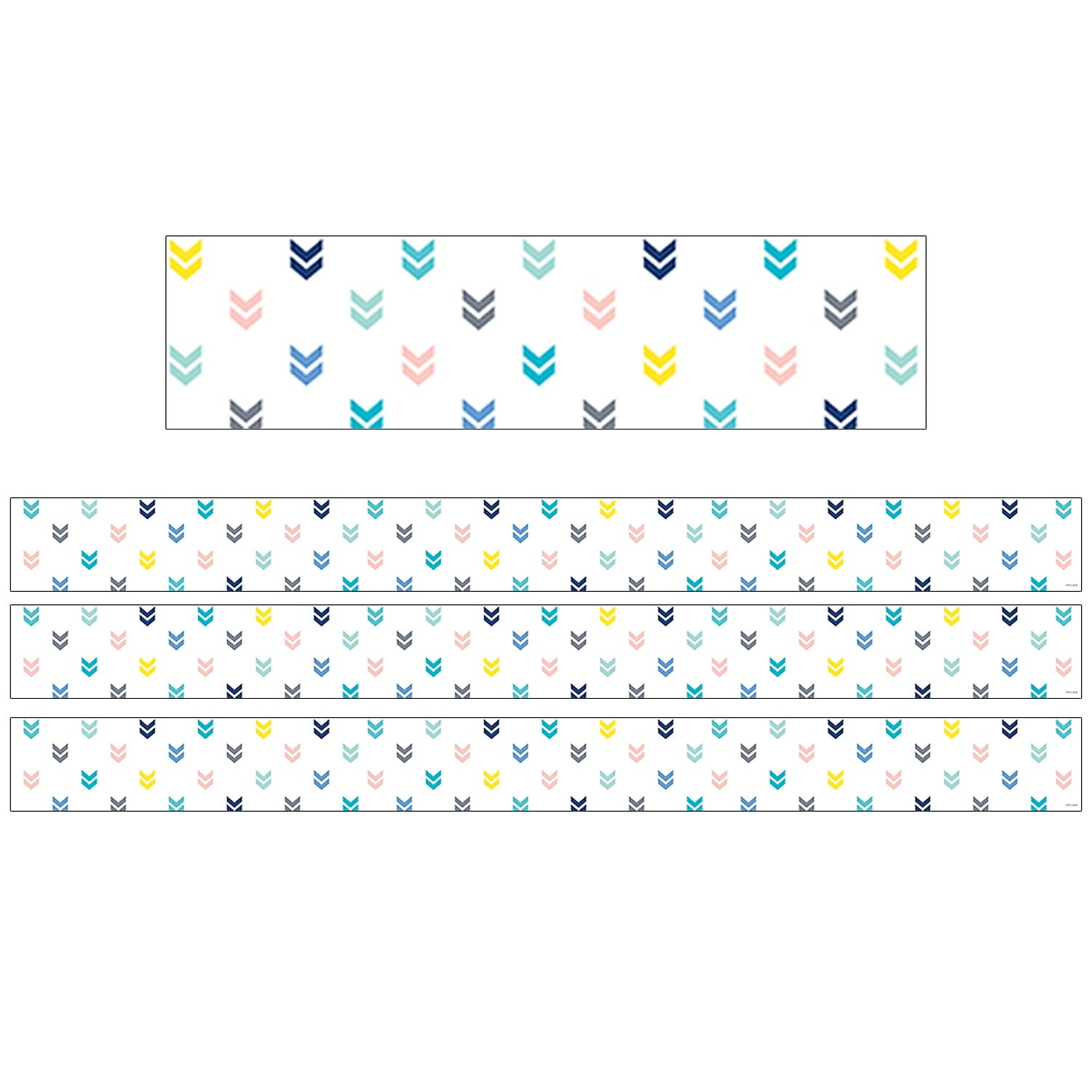 Creative Teaching Press Calm & Cool Colorful Mini Chevrons EZ Border, 48 Feet Per Pack, 3 Packs