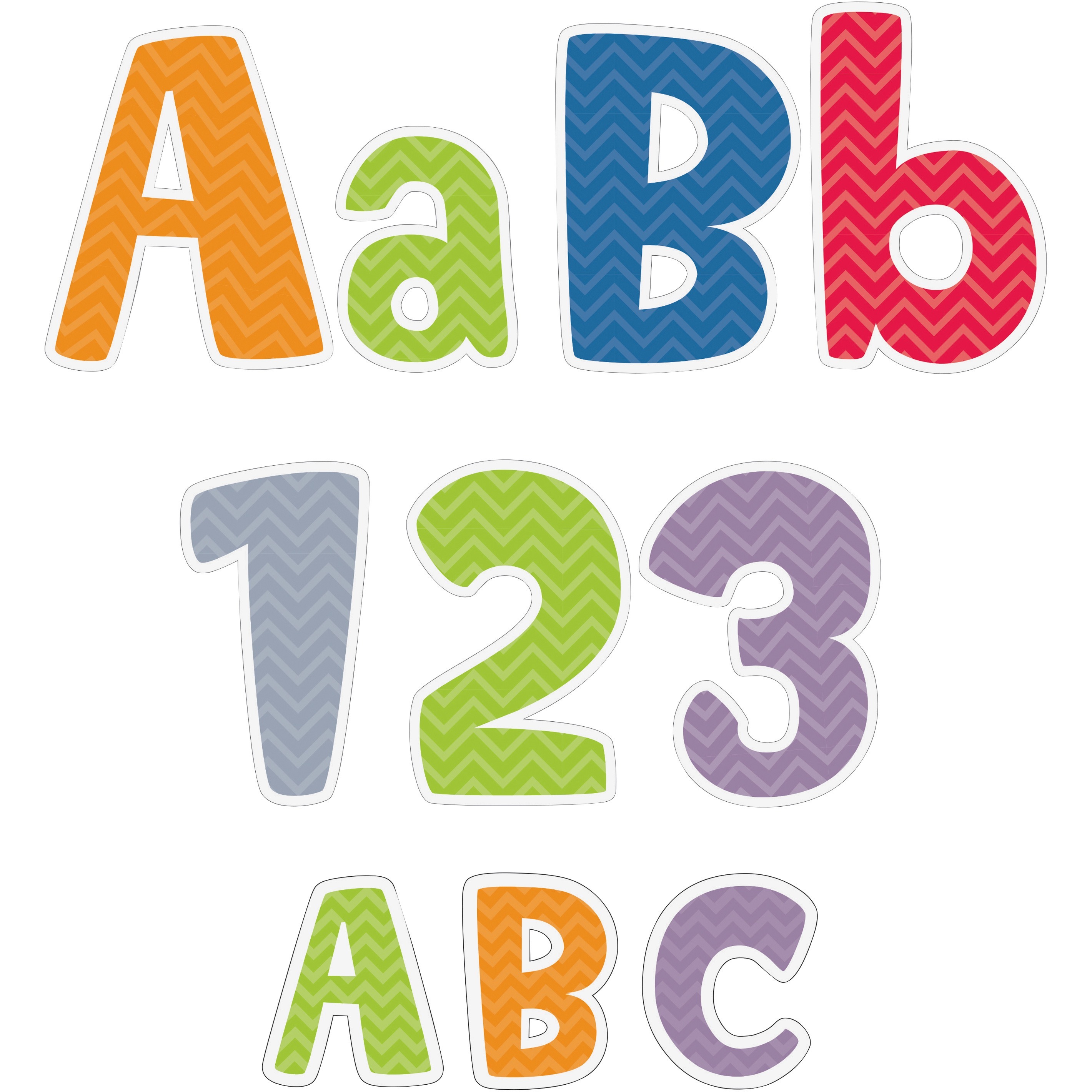 Creative Teaching Press Chevron Design Letter Set, Multicolor, 276 ...