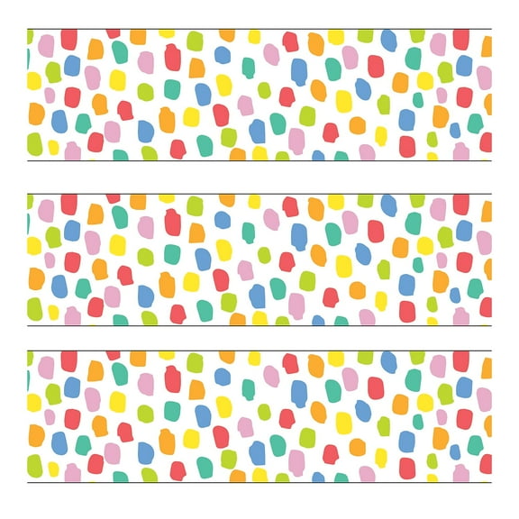 Creative Teaching Press Core Decor Colorful Messy Dots EZ Border, 48 Feet Per Pack, 3 Packs