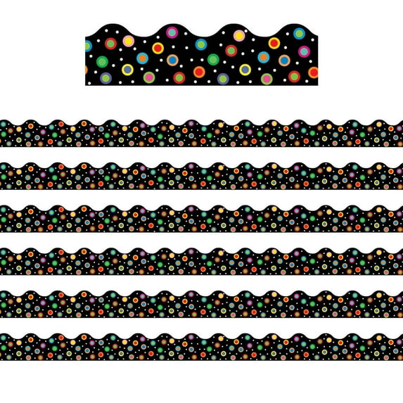 Creative Teaching Press Dots on Black Border, 72 Pieces