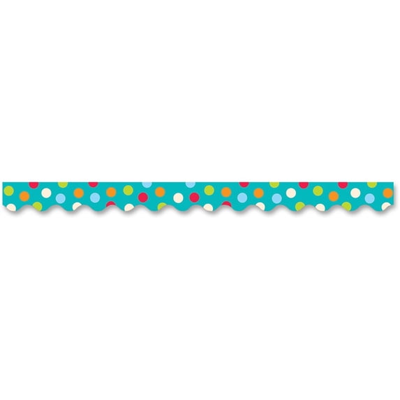 Creative Teaching Press Dots On Turquoise Border 2-1/4"x35' Turquoise 1038EC