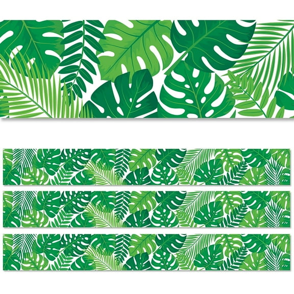 Creative Teaching Press EZ Border Paper Tropical Leaves Classroom Border, 72 Pieces