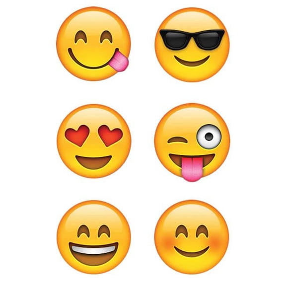 Creative Teaching Press  Emojis Hot Spot Stickers - Pack of 6