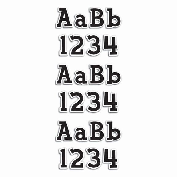 Creative Teaching Press Fancy Black, 4-Inch Designer Letters, 630 Pieces