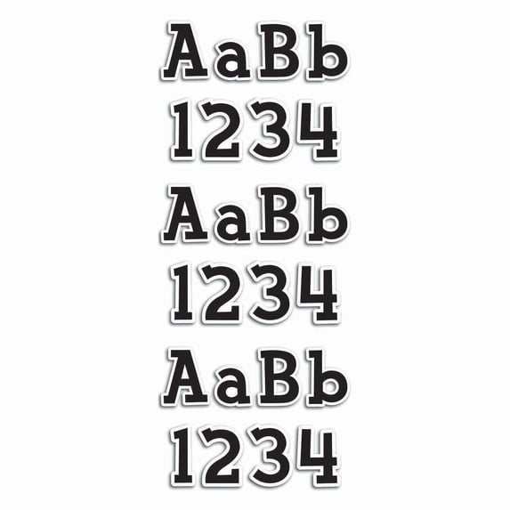 Creative Teaching Press Fancy Black, 4-Inch Designer Letters, 630 Pieces