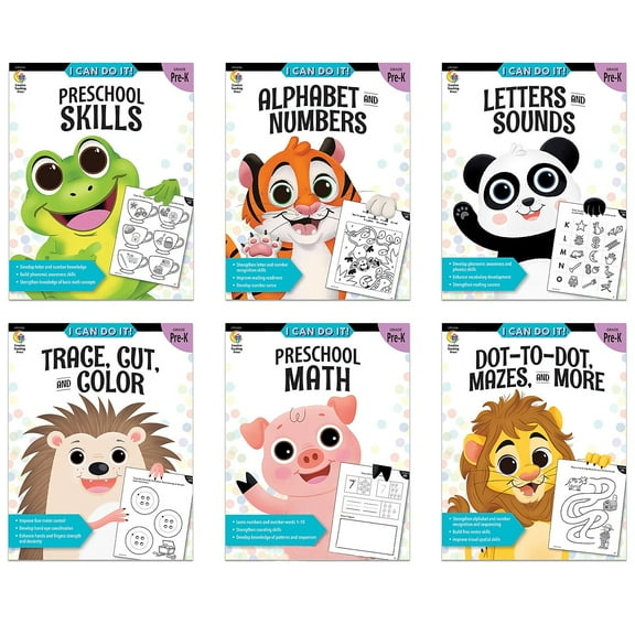 Creative Teaching Press I Can Do It! Prek Skills Workbook Pack 6 Books (CTP8838)