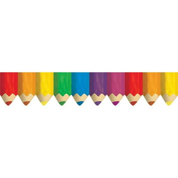 Creative Teaching Press Jumbo Color Pencils EZ Border, 48 Feet Per Pack, 3 Packs