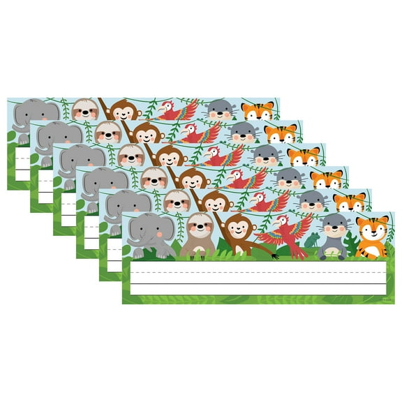 Creative Teaching Press Jungle Friends Name Plates, 36 Per Pack, 6 Packs