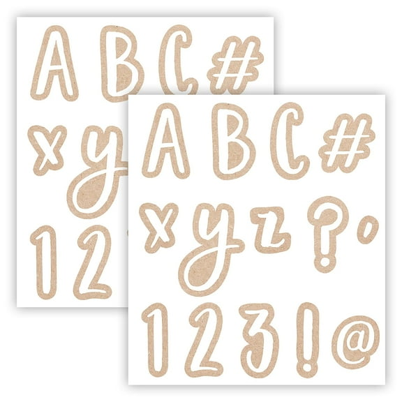 Creative Teaching Press Krafty Pop Designer Letters, 212 Pieces Per Pack, 2 Packs