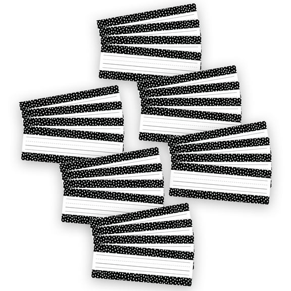 Creative Teaching Press Messy Dots on Black Name Plates, 9-1/2" x 3-1/4", 36 Per Pack, 6 Packs