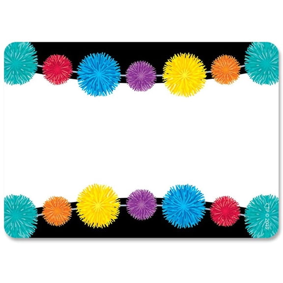 Creative Teaching Press Pom-Poms Name Tag Labels, Adhesive, CTP 8717