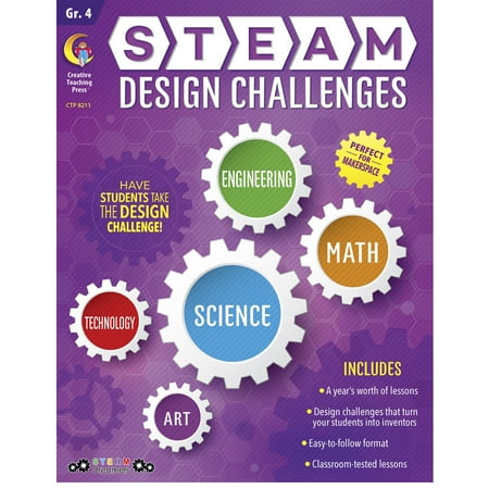 Creative Teaching Press STEAM Design Challenges Resource Book - Grade 4