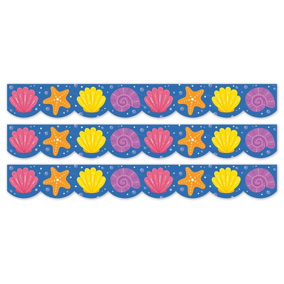 Creative Teaching Press Sea Friends Seashells EZ Border, Bulletin Board Border, 48 Feet Per Pack, 3 Packs