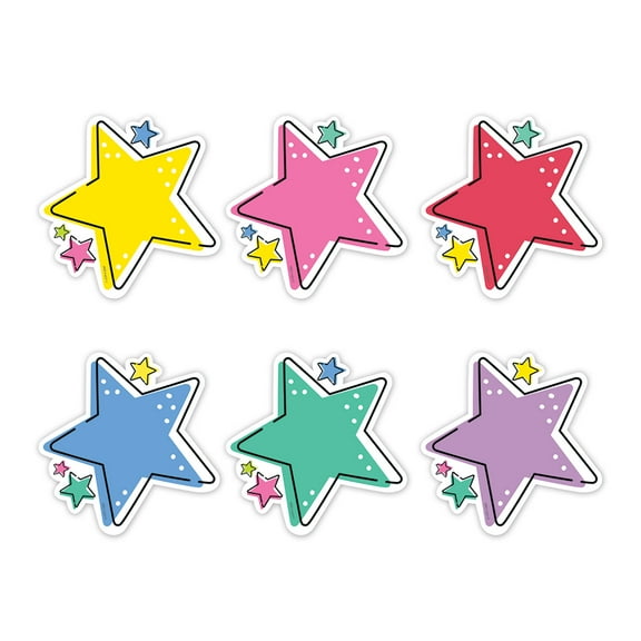 Creative Teaching Press Star Bright Stars 6" Designer Cut-Outs, Pack of 36