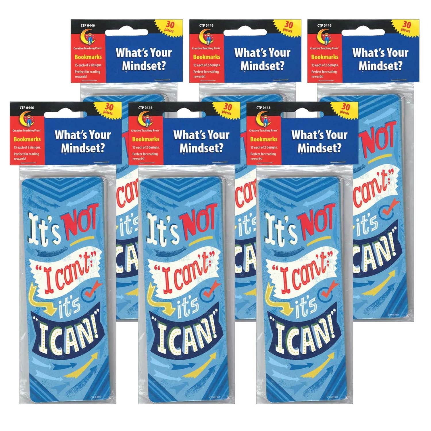 Creative Teaching Press What's Your Mindset? Motivational Bookmarks, 30 Per Pack, 6 Packs