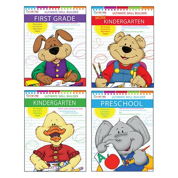 Creative Teaching Materials Ultimate Skill Builder Workbook Bundle, Set of 4
