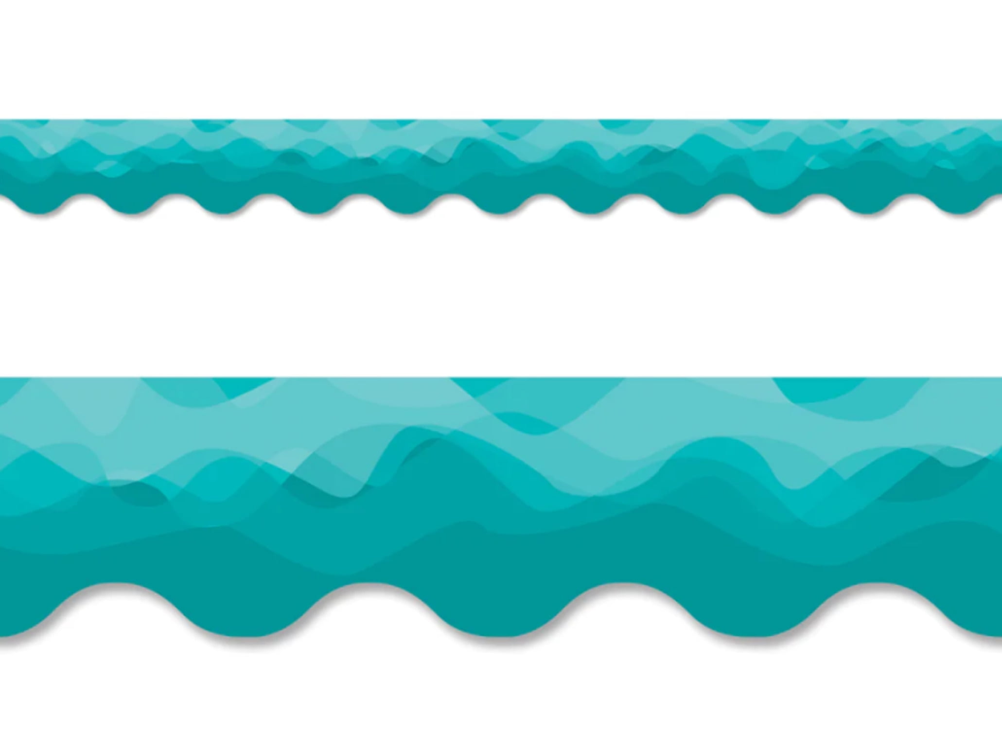 Teal Rant Border Creative Teaching Waves of Teal EZ Border (CTP 10516) - Walmart.com