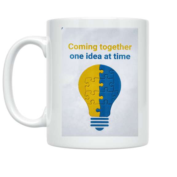 Creative Teamwork Design - Collaboration Enthusiast - 11 oz Ceramic Coffee Mug