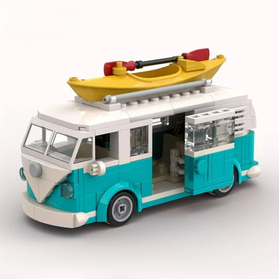 Creative Technical Car T1 Camper Van Vehicle, 309PCS Model Building Blocks Kit, Ideal Toy Gift for Car Bricks Lovers