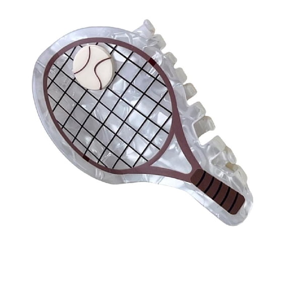 Creative Tennis Racquet Hair Claw Clip Strong Hair Holder For Athlete Lover