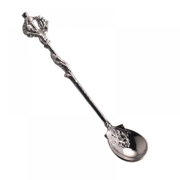 Creative Thistle Leaf Coffee Spoon,Stirring Spoon,Sugar Spoon,Stir Bar Spoon,Mixing Spoon,Tea Spoon,Ice Tea Spoon (Sliver)