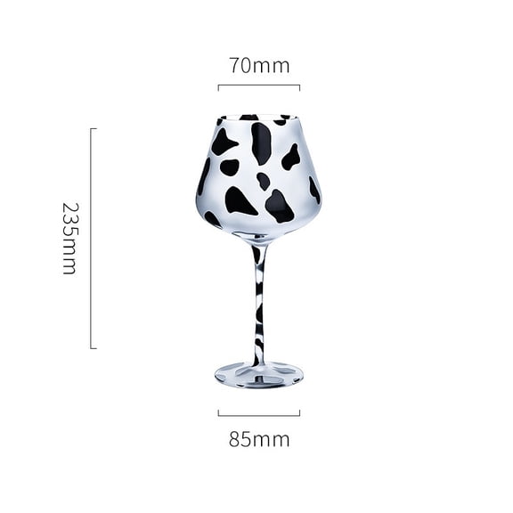 Creative Tiger Leopard Print Stemmed Glass, Frosted Big Belly Crystal Glass Cup, Multipurpose Wine and Milk Glass for Home Daily Use