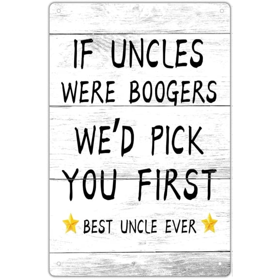 Creative Tin Sign - to Uncle Vintage Tin Sign Gifts from Nephew Niece, Great Uncle Wall Art, Birthday Gag Gifts for Uncle, Gifts for Christmas, Funny Iron Poster 5.5x8 inches