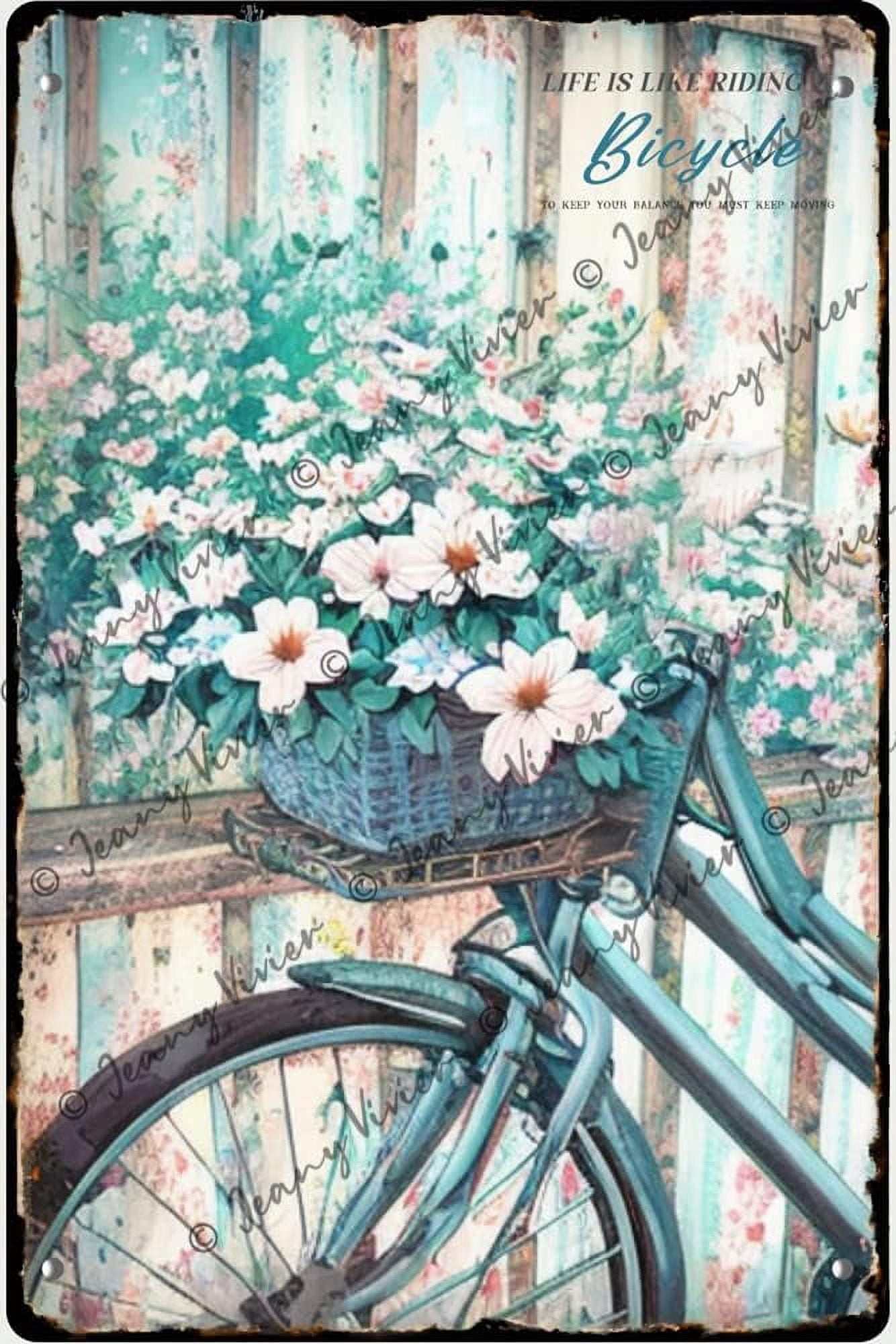 Creative Tin Signs - Bicycle Wall Art - Life is Like Riding A Bicycle ...