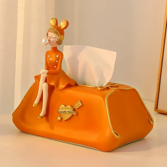 Creative Tissue Box Storage Living Room Light Luxury Bedside Table Decoration Ornaments Home Accessories