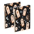 thumbnail image 1 of Creative Tombstone 2-Piece A5 PP Notebooks, Adjustable Rings, 80g Paper, Diary Set, 1 of 8