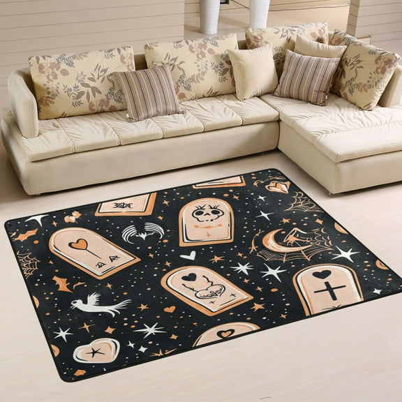 Creative Tombstone Soft Polyester Area Rug 36''x24'', Non Slip, Memory Foam, Water Absorbent