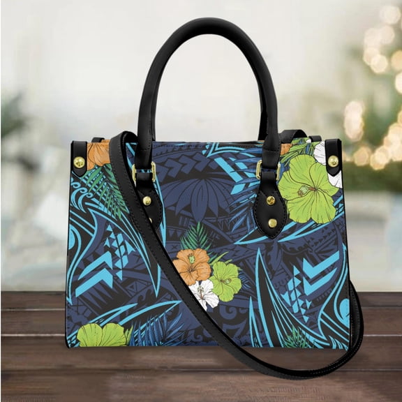 Creative Tribal Pattern Messenger Bag Polynesian Turtle Print Fashion Handbag PU Leather Small Totes Cross Body Bags Female Gift
