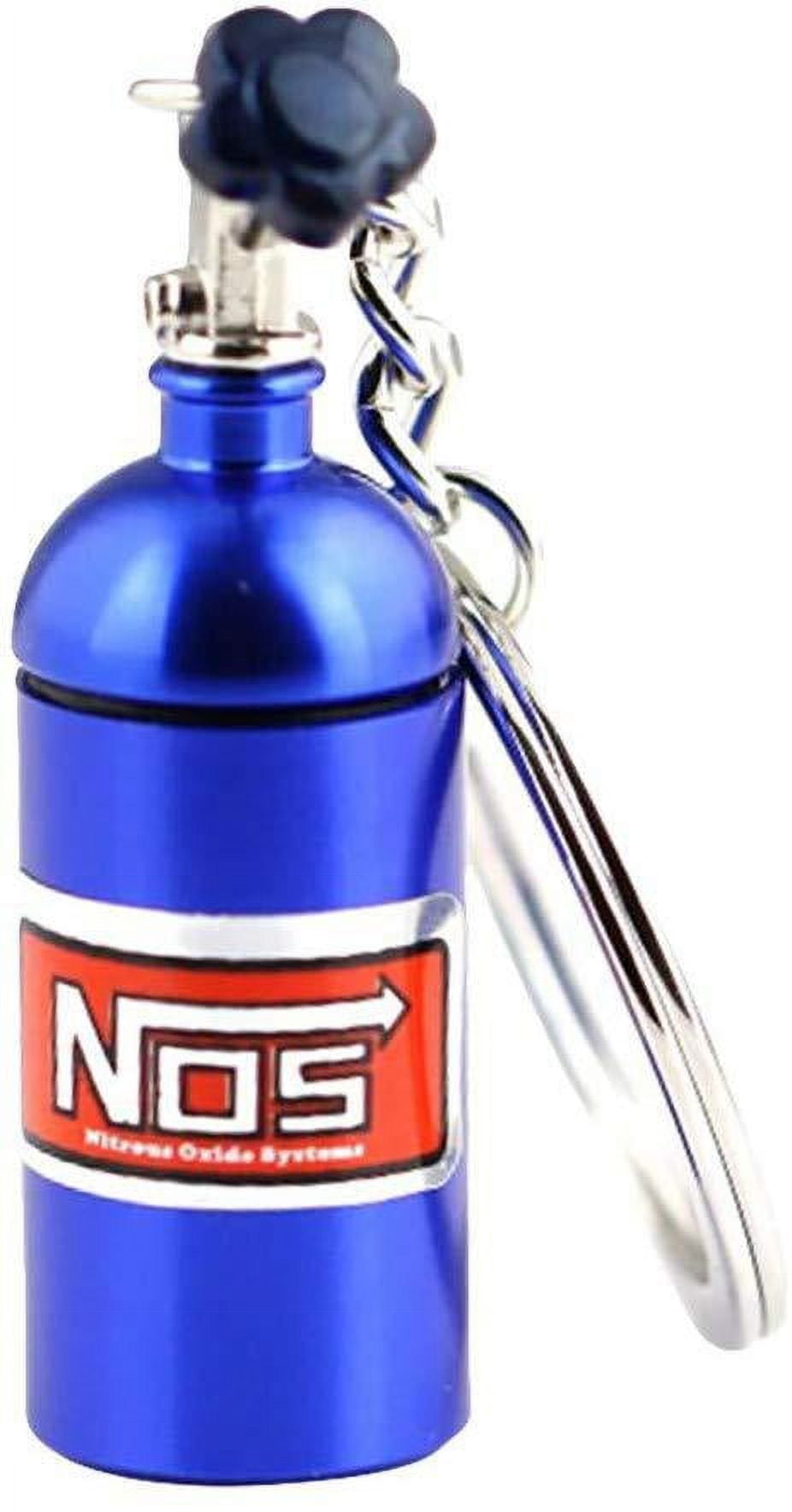 Creative Turbo Keychain Blue Mini Nitrous Oxide Bottle Keyring Key Chain Ring Keyfob Stash Pill