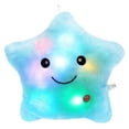 thumbnail interactive-video image 1 of GLUAAE Creative Twinkle Glowing Stars Shape Plush Throw Pillow, LED Night Light Pillow Cushions Stuffed Toys Gifts for Kids, Christmas (Blue), 1 of 8