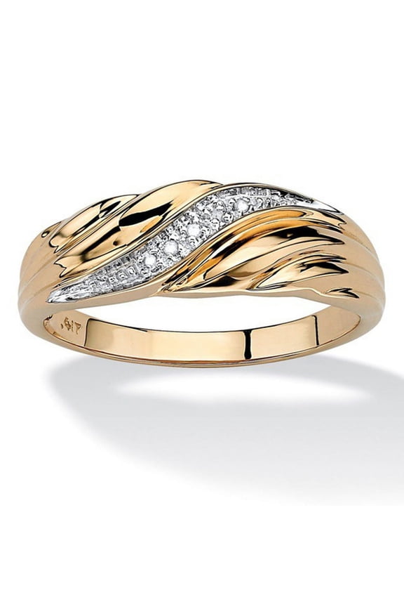 Creative Twisted Diamond Couple Ring