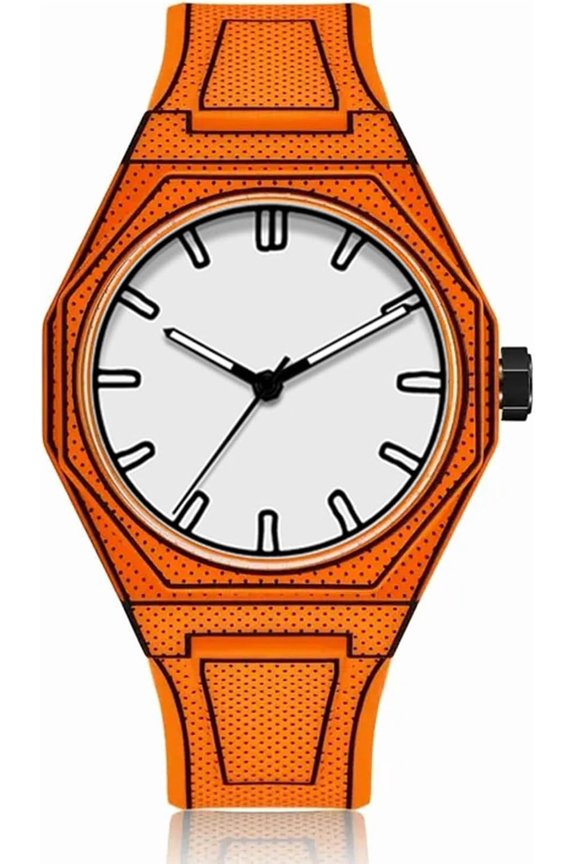 Creative Unisex Sketch Anime Style Women's Men's Quartz Wristwatch Personality Waterproof Minimalist Black and White Analog Watch